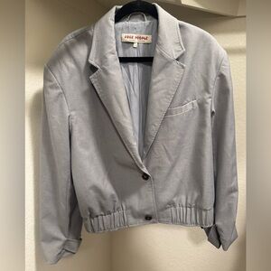 Free People Agnes Blazer Bomber Jacket - Gray - Women's - Size Medium - EUC